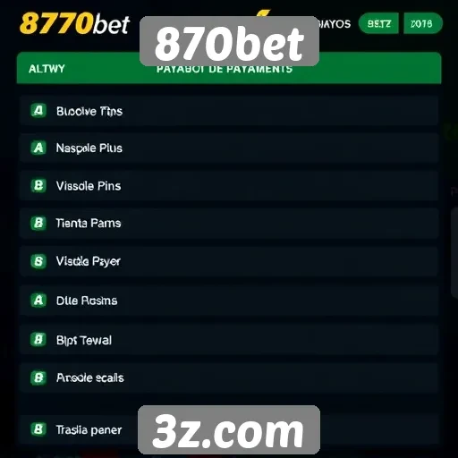 Revisão de métodos de pagamento disponíveis no 870bet