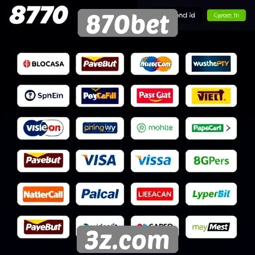 Opcões de pagamento disponíveis no 870bet